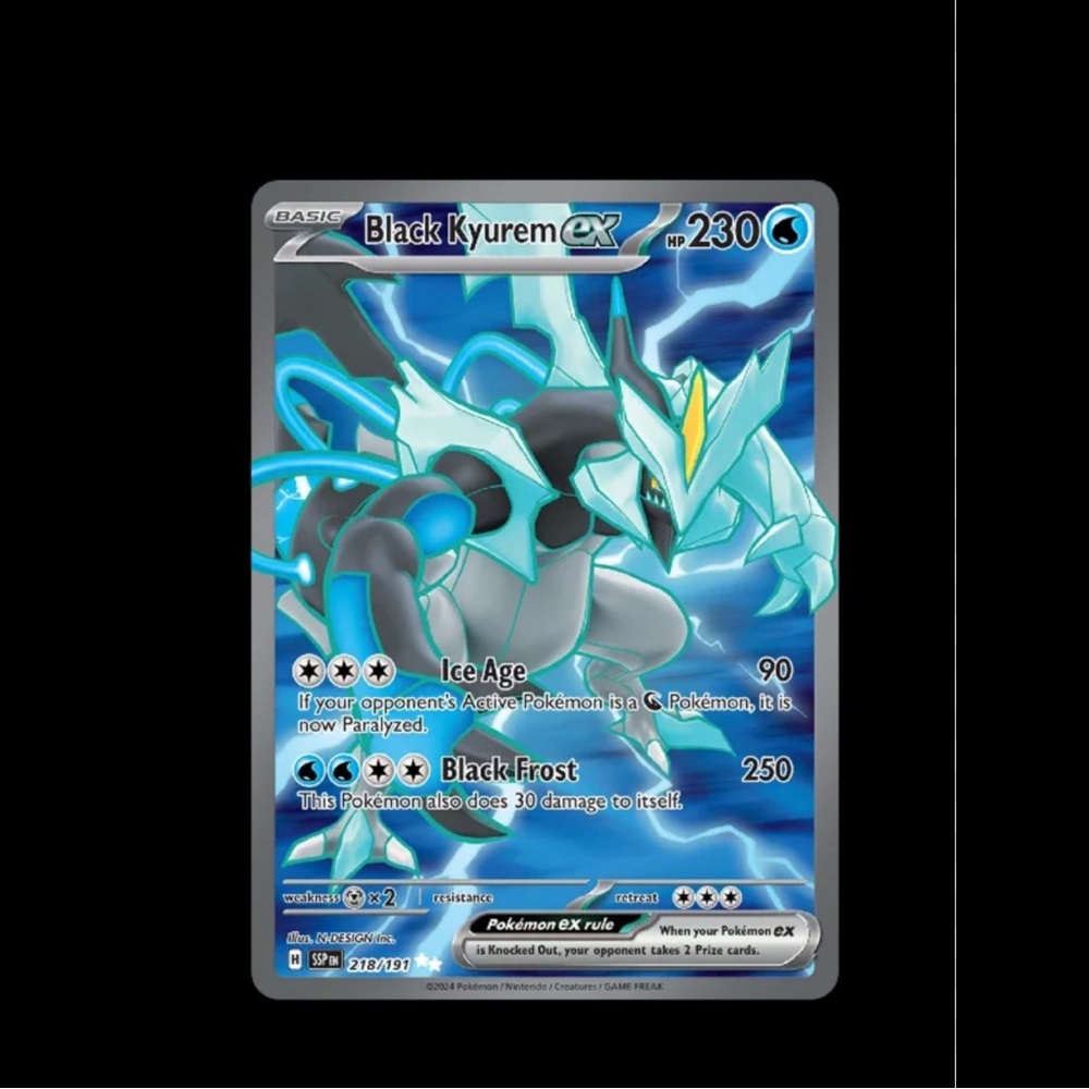 Black Kyurem EX Pokémon Card